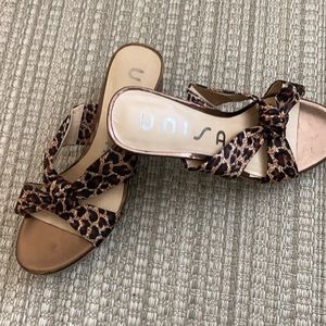 Unisa Sandals Cat Print Cheetah Leopard Size 9